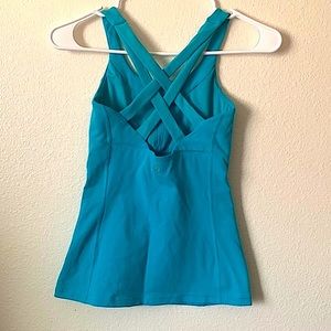 Lululemon Enhearten Tank Peacock Blue SIZE 2